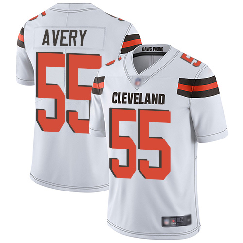 Cleveland Browns Genard Avery Men White Limited Jersey #55 NFL Football Road Vapor Untouchable